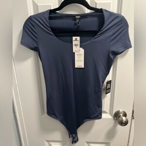 EXPRESS Blue Short Sleeve Bodysuit NWT
